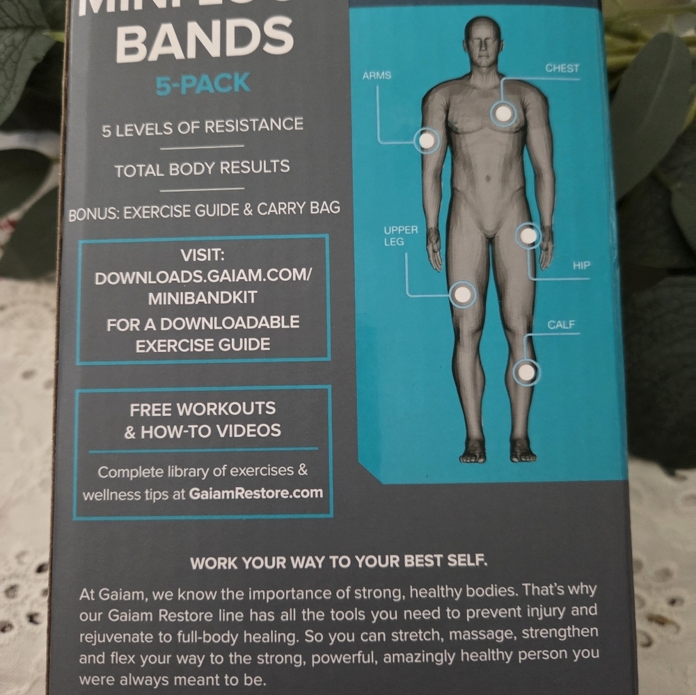 GAIAM Restore Mini Loop Bands 5-Pack - Multi-Color - Picture 4 of 6